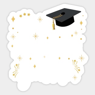 Proud Brother Of The Graduate | Quote With White Text Family Graduation Sticker